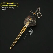 17cm Fallen King's Broken Sword Zinc Alloy Model Toy Key Chain - Multicolor - View 6