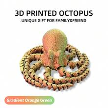 1pc 3D Octopus Print Toy, Decompression Toy For ADHD, 3D Printed Creative Gift, DIY Decor Ornament, Home Decor, Christmas/Birthday Gift, Fish Tank Decoration - Octopus - View 11