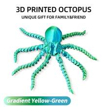 1pc 3D Octopus Print Toy, Decompression Toy For ADHD, 3D Printed Creative Gift, DIY Decor Ornament, Home Decor, Christmas/Birthday Gift, Fish Tank Decoration - Octopus - View 5