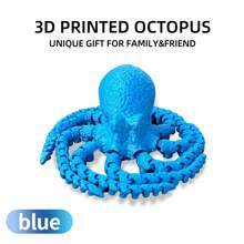 1pc 3D Octopus Print Toy, Decompression Toy For ADHD, 3D Printed Creative Gift, DIY Decor Ornament, Home Decor, Christmas/Birthday Gift, Fish Tank Decoration - Octopus - View 8