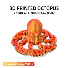 1pc 3D Octopus Print Toy, Decompression Toy For ADHD, 3D Printed Creative Gift, DIY Decor Ornament, Home Decor, Christmas/Birthday Gift, Fish Tank Decoration - Octopus - View 6