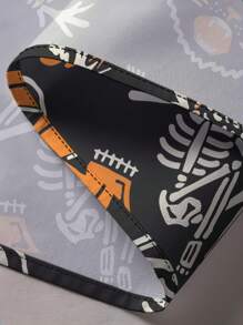 Plus Size Men Halloween Vacation Casual Outdoor Skull Pumpkin Ghost Art Pattern 3D Digital Print Polo Collar Chest Pocket Holiday Fashion Casual Short Sleeve Shirt - Multicolor - View 4