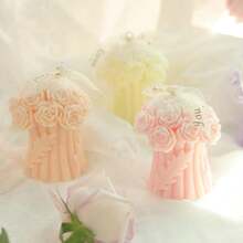 Rose Scented Candle Gift Set, Decorative Candles For Weddings & Aromatherapy - Multicolor - View 7
