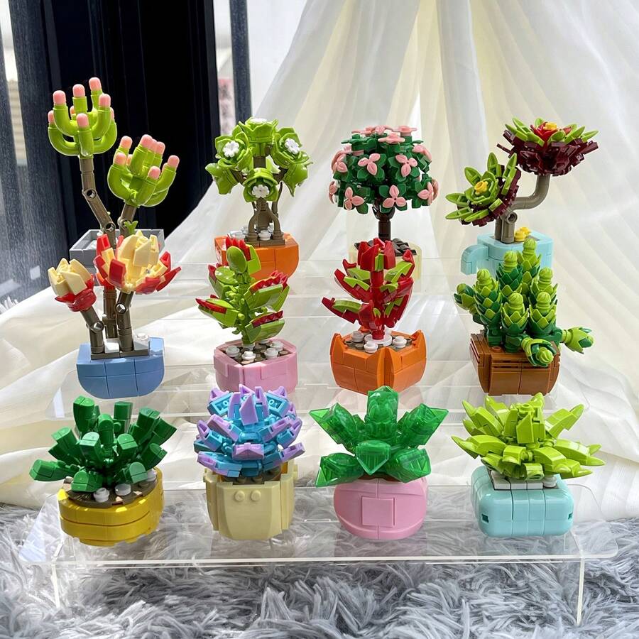 [2024 New Arrival] Lele Brothers Floral Master Building Block Potted Plants Toy, Creative Assembly Room Decoration - 8942 Flower Art Master - View 1