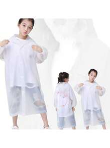 Kid's Raincoat - White - View 7