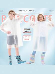Kid's Raincoat - White - View 9