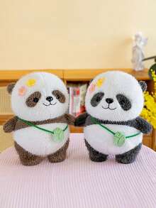 1 件毛绒熊猫玩偶，可爱蓬松熊猫枕头，柔软熊猫玩偶，生日礼物，家居装饰 - 彩色 - 查看 9
