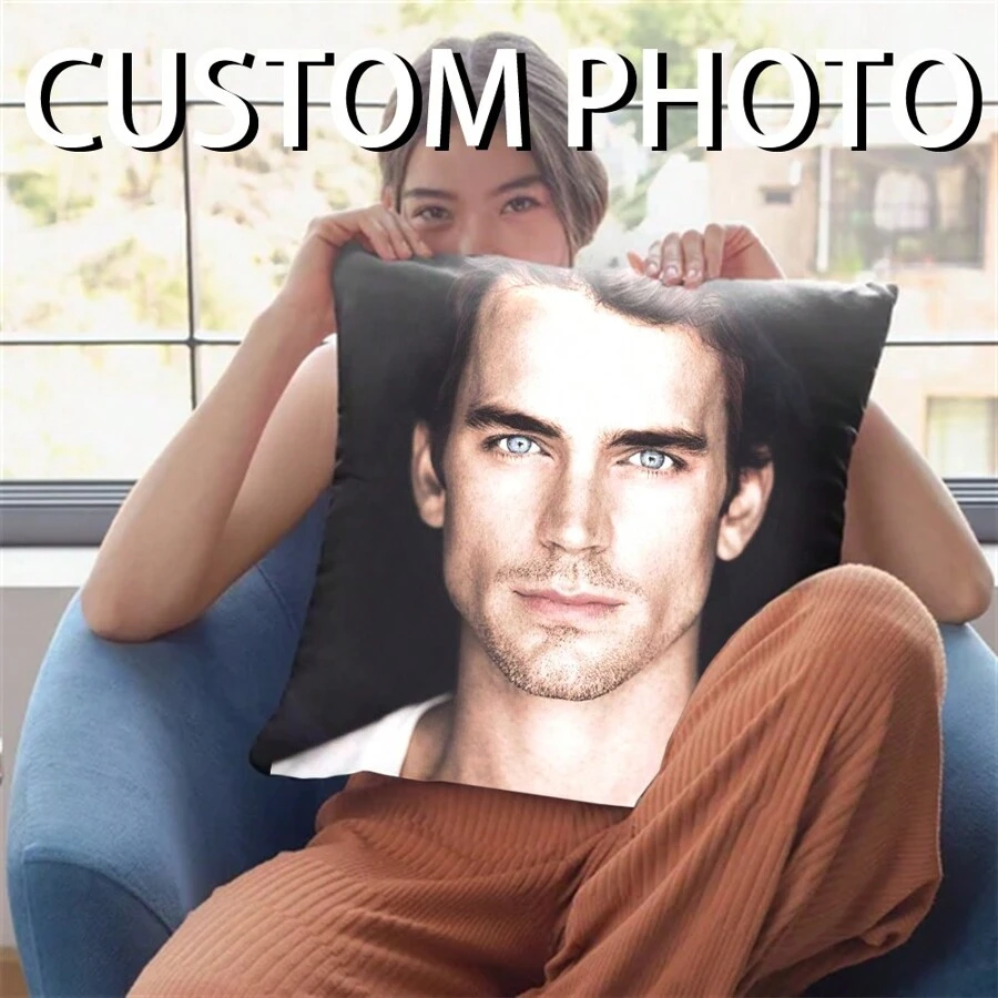 (Custom Photo) 1pc Personalized Single-Sided Printed Throw Pillowcase With Custom Photo, Pictures, Pillows, Private Photos, Printing, Customized, Real Person Homemade Soft Custom, Unique, Personalized Ideal Gifts For Him Her, Boyfriend, Girlfriend, Dad, Mom, Family, Friends, Pets For Anniversaries, For Valentine's Day, For Mother's Day, For Birthdays - Multicolor - View 1