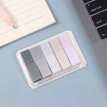 100 Sheets Of Colorful Fluorescent Pet Index Stickers With Morandi Color Drawable Boxed Sticky Notes,School Supplies,Back To School