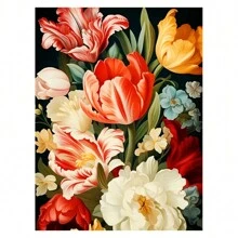 1 件 5D DIY 钻石画牡丹雏菊花朵全方形或圆形钻石马赛克花卉成人手工制作适合初学者家居装饰墙艺术 - 彩色 - 查看 21