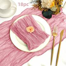 6/12/18/24/30 Pieces Purple Gauze Cheese Cloth Napkins, Multi-Color Optional Cheese Cloth Napkins Bali Cheese Cloth Napkins, Rustic Bohemian Lavender Napkins, Lavender Napkins For Family Dinners, Restaurants, Wedding Receptions, Dinners, Holiday Parties, Table Decorations
