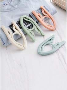 5Pcs Colorful Travel Hangers, Portable Foldable Clothes Hangers, Travel Accessories, Foldable Baby Clothes Drying Rack For Home And Travel Travel Accessories Travel Essentials Car Accessories Outdoor Accessories Air Plane Case Useful Things Summer Essentials Office Accessories - Multicolor - View 3