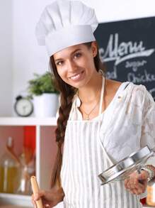 Chef Hat, Adult Premium Adjustable Elastic Baker Kitchen Cooking Chef Cap