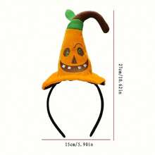 1pc Halloween Dress Up Party Performance Props Pumpkin Headband  Hat Headband - Orange - View 5