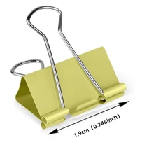 40 piezas Sujetadores de carpeta multicolor y de múltiples usos - clip de papel de color, suministros de oficina clip de metal perfecto para estudiantes - Multicolor - Ver 2