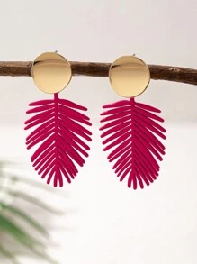 1 Pair Stylish 2025 New Vintage Minimalist Delicate Leaf Design Earrings, Unique Personality Small Accessories, Versatile Gift For Women Daily Wear