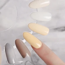 100pcs Tips+5pcs Plate Nail Tips Display Transparent Nature False Nail Salon Exercises Nail Polish Display Ring Sticks Detachable - Multicolor - View 5