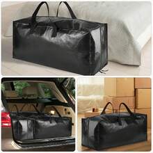 1pc Woven Tote Bag, Large Capacity Bedding Storage Bag, Heavy-Duty Carrying Bag With Handles And Zipper - Durable Alternative To Moving Boxes - Perfect For Packing, Moving, Storing Clothes, Blankets And Dorm Essentials Halloween Decorations Halloween Costumes Autumn Decor Festival Decor - Multicolor - View 6