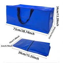 1pc Woven Tote Bag, Large Capacity Bedding Storage Bag, Heavy-Duty Carrying Bag With Handles And Zipper - Durable Alternative To Moving Boxes - Perfect For Packing, Moving, Storing Clothes, Blankets And Dorm Essentials Halloween Decorations Halloween Costumes Autumn Decor Festival Decor - Multicolor - View 2