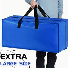 1pc Woven Tote Bag, Large Capacity Bedding Storage Bag, Heavy-Duty Carrying Bag With Handles And Zipper - Durable Alternative To Moving Boxes - Perfect For Packing, Moving, Storing Clothes, Blankets And Dorm Essentials Halloween Decorations Halloween Costumes Autumn Decor Festival Decor - Multicolor - View 7