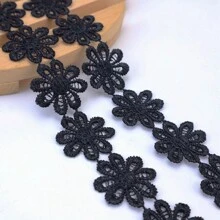 优雅的 1 码雏菊刺绣蕾丝花边丝带适用于 DIY 缝纫工艺品、箱包、服装缝纫服装、工艺品用品 - 为您的作品增添一丝精致！ - 多色 - 查看 17