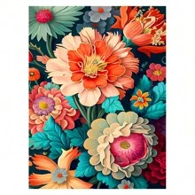 1 件 5D DIY 钻石画牡丹雏菊花朵全方形或圆形钻石马赛克花卉成人手工制作适合初学者家居装饰墙艺术 - 彩色 - 查看 27