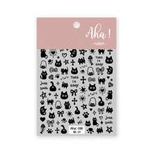 Halloween Sparkly Cartoon Cat Nail Art Stickers: Self-Adhesive, Resin Material, Perfectly Hygienic, Disposable, Ideal For Young Girls And Women's Diy Nail Art