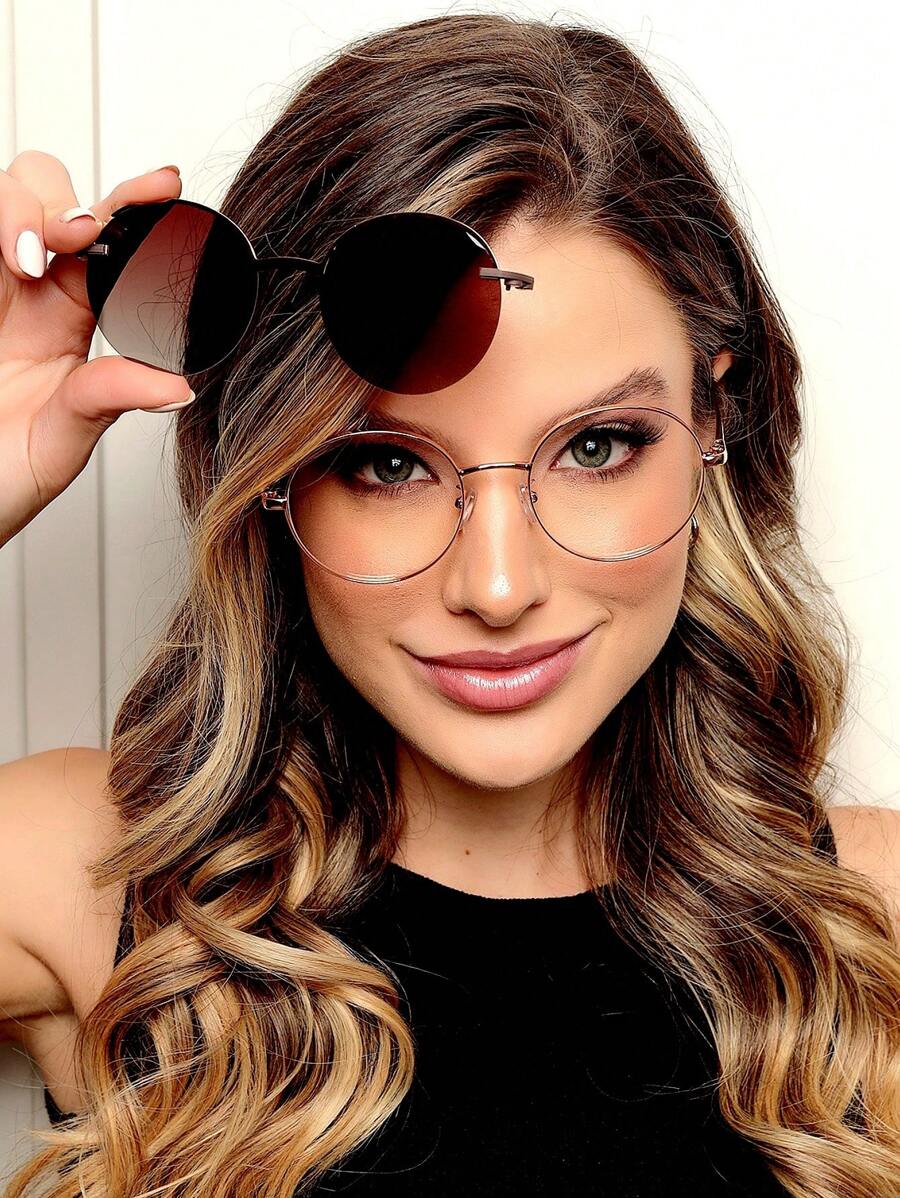 Women Eyeglasses - 金色 - 查看 1