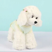 轻薄衣物，适合泰迪犬、贵宾犬、雪纳瑞犬等宠物在炎热天气穿着的薄款背心 - 彩色 - 查看 4