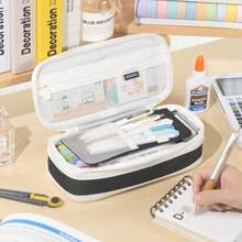 可爱铅笔盒收纳袋大容量整理笔盒包韩版女生返校用品配件文具，返校必备，创意礼物，感恩节、圣诞节、生日、万圣节装饰返校，铅笔袋，书包