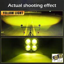 2pcs 3-Inch 40W LED Cube Pod Work Light Strip Driving Light Amber Off-Road 4000LM For 4WD Truck SUV ATV Shipshan Rock