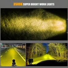 2pcs 3-Inch 40W LED Cube Pod Work Light Strip Driving Light Amber Off-Road 4000LM For 4WD Truck SUV ATV Shipshan Rock