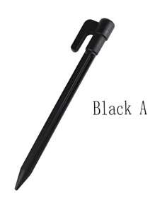 10入組黑色/10入組黃色露營帳篷尖釘，塑料地釘，沙灘釘，園藝鋸齒地釘，防風固定釘 - 彩色 - 查看 8