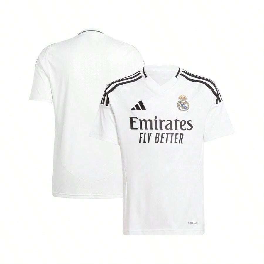 Adidas Biała replika koszulki domowej Realu Madryt 2024/25 dla dużych chłopców i dziewcząt - Biały - Zobacz 1