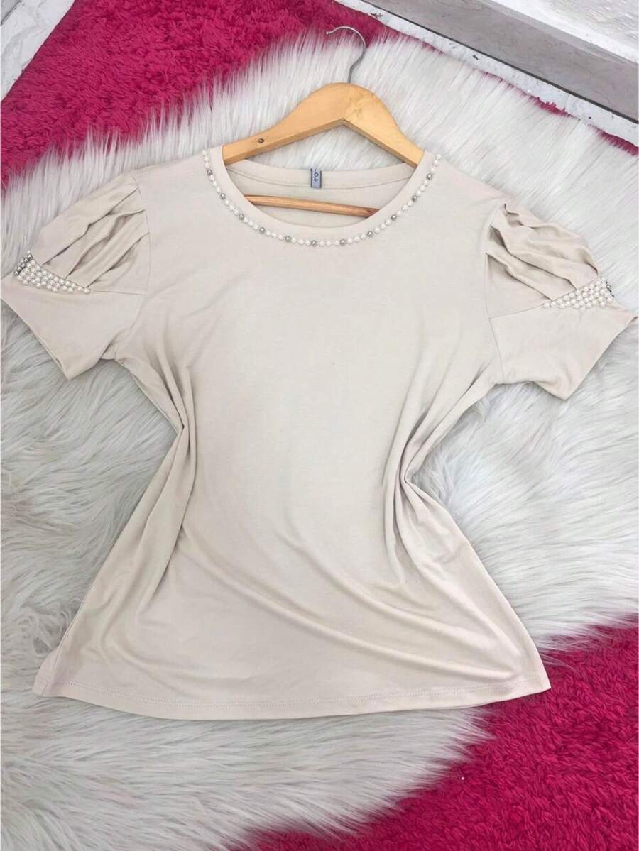 Women Blouses - Cream - View 1
