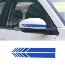 2 Peças Adesivo PET Universal para Decoração de Espelho Retrovisor de Estilo de Carro, Faixa de Decalque de Espelho Retrovisor de Adorno de Acessórios para Carro