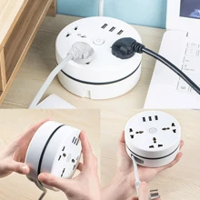 2.8M Extension Lead With USB Slots Electric Plug Socket 3 Way Outlets 2500W 10A - UK Plug(220-240V) - View 2