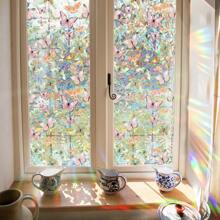 静电玻璃贴纸、可移除隐私窗膜、装饰性玻璃装饰、半透明乙烯基贴花、用于卧室装饰、房间装饰品、用于万圣节装饰、秋季装饰、教室装饰、可移除贴纸 - 彩色 - 查看 4