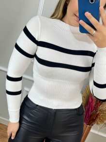 Women Knit Tops - 白色 - 查看 2