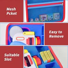 ALKOO Case Compatible With Little Tikes For Story Dream Machine Books Starter Set, Toys Protective Container For Little Tikes For Storytime Audio Play Real For Littles Character Collection (Box Only) Power Bank Travel Travel Bag Portable Charger Charger Case School College Back To School Headphone Case Cable Bag Electronic Bag Dorm Cable Organizer Home Camping - Blue - View 3