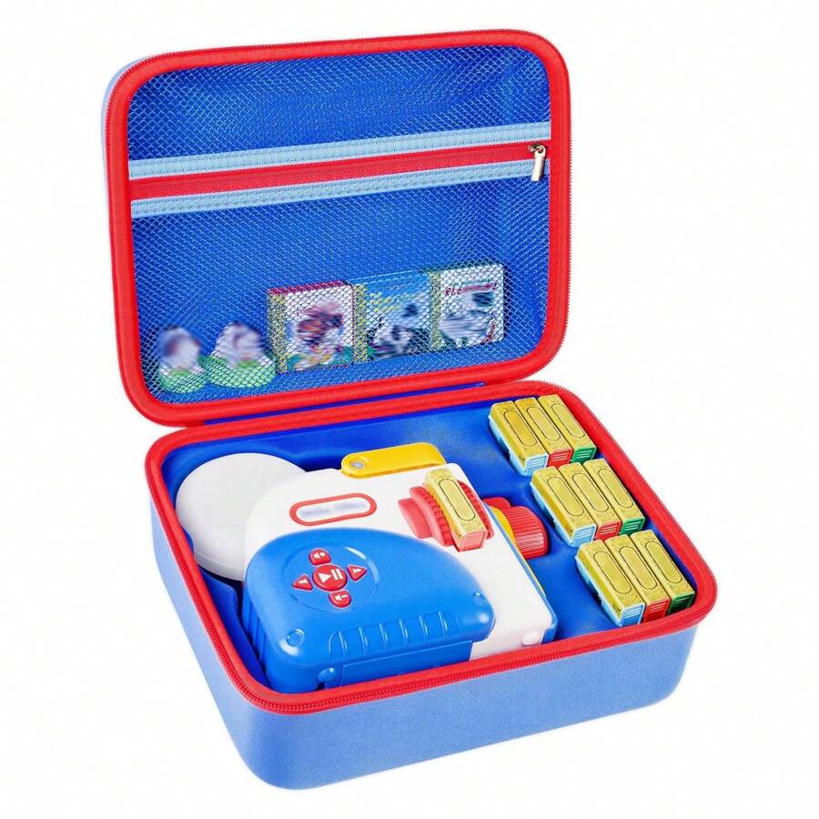 ALKOO Case Compatible With Little Tikes For Story Dream Machine Books Starter Set, Toys Protective Container For Little Tikes For Storytime Audio Play Real For Littles Character Collection (Box Only) Power Bank Travel Travel Bag Portable Charger Charger Case School College Back To School Headphone Case Cable Bag Electronic Bag Dorm Cable Organizer Home Camping - Blue - View 1