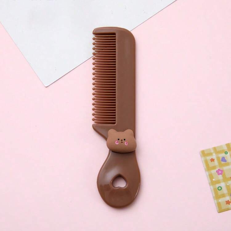 4pcs/2pcs/1pc Adorable Mini Cartoon Plastic Hair Brush - Durable For Kids, Travel-Ready, Convenient Portable Design In Sweet Candy Colors - Mini Comb - View 23