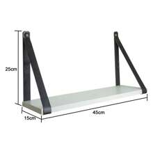 Kit 2 White Shelves With Black Handle Decorations - 黑色 - 查看 4