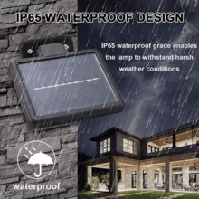 2x Solar Powered Shed Lights LED Light Rechargeable Garage Indoor Garden Outdoor - black+white - View 8