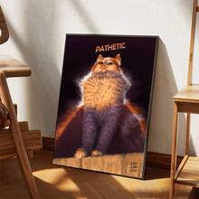 1 Áp phích vải không khung, Tranh mèo ngộ nghĩnh "thảm hại", Canvas nghệ thuật treo tường, Tranh treo tường nghệ thuật, Phòng ngủ, Văn phòng, Phòng khách, Quán cà phê, Quầy bar, Trang trí tường, Trang trí nhà và ký túc xá - Màu tím - Xem 10