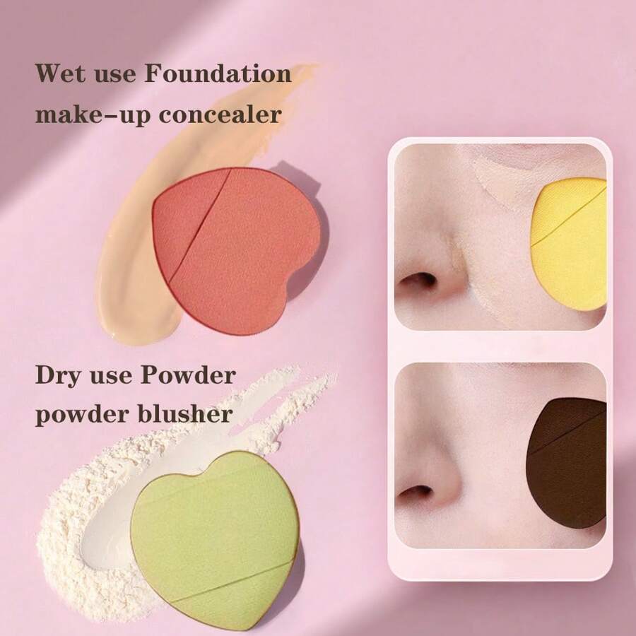 5個セット ミニポータブル ドーパミンフィンガーメイクアップスポンジ ソフト ビューティーメイクアップパフ ブレンダーアプリケーター