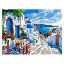 1 قطعة لوحة الماس 5D اصنعها بنفسك مناظر شاطئ البحر وشجرة جوز الهند المكتملة مربع أو دائري تجميع الماس شلال المشهد الجبلي للبالغين مناسب للمبتدئين ديكور المنزل