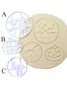 1 Pieza De Herramienta De Horneado De Molde De Galleta De Araña De Plástico Blanco, Molde De Corte De Galleta De Telaraña De Dibujos Animados Diy