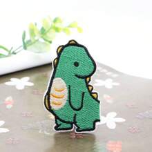 1 pièce Patch en tissu brodé de dinosaure de dessin animé, autocollant de réparation de vêtements, patch décoratif pour pantalon bébé, sac à dos, DIY. Cadeau adhésif pour petit(e) ami(e)