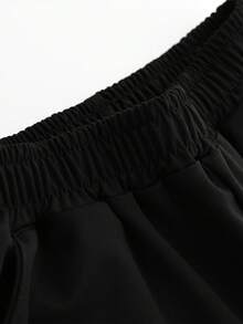 2 piezas/Set Nuevo estilo de calle fresco primavera/verano 2024 Camiseta de manga corta estampada y pantalones cortos informales conjunto para niños preadolescentes - Multicolor - Ver 11